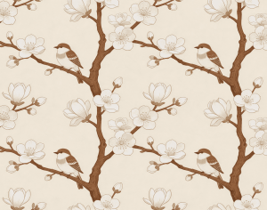 ModernAnimal And Plant Pattern Wallpaper