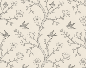 ModernAnimal And Plant Pattern Wallpaper