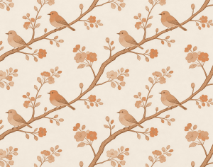 ModernAnimal And Plant Pattern Wallpaper
