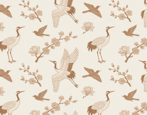 ModernAnimal And Plant Pattern Wallpaper
