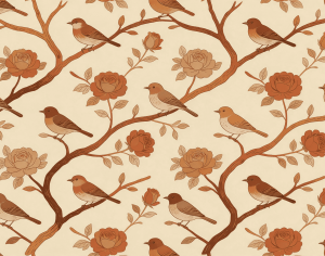 ModernAnimal And Plant Pattern Wallpaper
