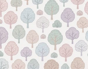 ModernAnimal And Plant Pattern Wallpaper