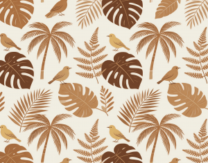 ModernAnimal And Plant Pattern Wallpaper