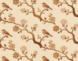 ModernAnimal And Plant Pattern Wallpaper