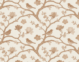 ModernAnimal And Plant Pattern Wallpaper