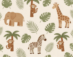 ModernAnimal And Plant Pattern Wallpaper