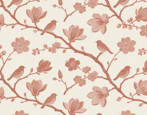 ModernAnimal And Plant Pattern Wallpaper