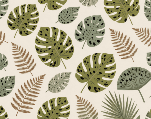 ModernAnimal And Plant Pattern Wallpaper