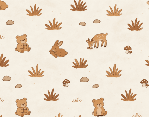 ModernAnimal And Plant Pattern Wallpaper