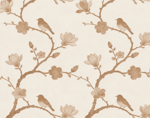 ModernAnimal And Plant Pattern Wallpaper