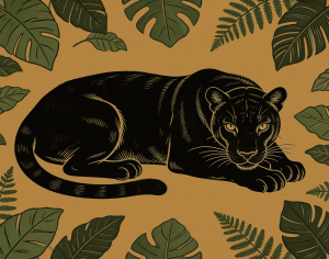 ModernAnimal And Plant Pattern Wallpaper
