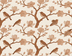 ModernAnimal And Plant Pattern Wallpaper