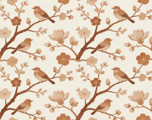 ModernAnimal And Plant Pattern Wallpaper