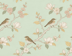 ModernAnimal And Plant Pattern Wallpaper
