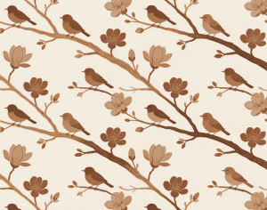 ModernAnimal And Plant Pattern Wallpaper