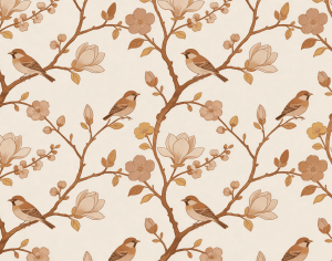 ModernAnimal And Plant Pattern Wallpaper
