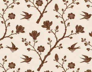 ModernAnimal And Plant Pattern Wallpaper