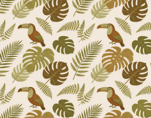 ModernAnimal And Plant Pattern Wallpaper