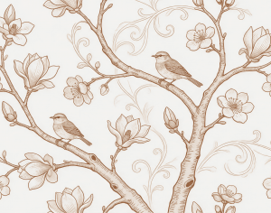 ModernAnimal And Plant Pattern Wallpaper