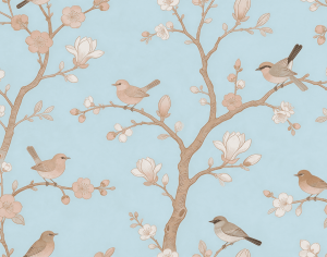 ModernAnimal And Plant Pattern Wallpaper
