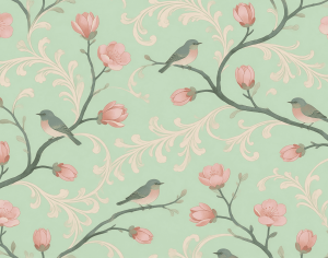 ModernAnimal And Plant Pattern Wallpaper
