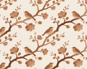 ModernAnimal And Plant Pattern Wallpaper