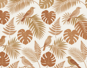 ModernAnimal And Plant Pattern Wallpaper