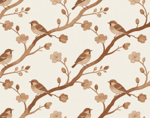 ModernAnimal And Plant Pattern Wallpaper