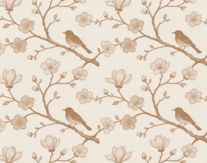 ModernAnimal And Plant Pattern Wallpaper