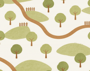 ModernAnimal And Plant Pattern Wallpaper
