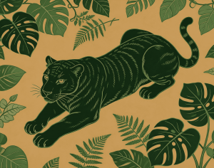 ModernAnimal And Plant Pattern Wallpaper