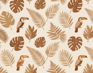 ModernAnimal And Plant Pattern Wallpaper