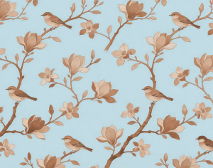 ModernAnimal And Plant Pattern Wallpaper