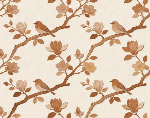 ModernAnimal And Plant Pattern Wallpaper