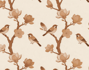 ModernAnimal And Plant Pattern Wallpaper
