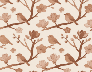 ModernAnimal And Plant Pattern Wallpaper