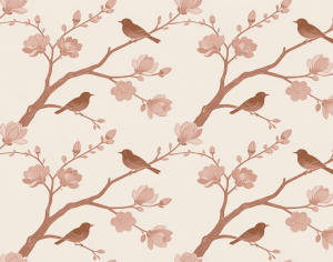 ModernAnimal And Plant Pattern Wallpaper