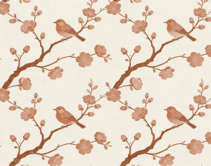 ModernAnimal And Plant Pattern Wallpaper