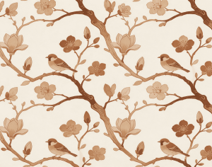 ModernAnimal And Plant Pattern Wallpaper