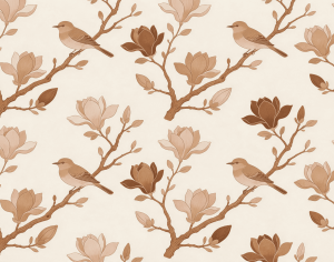ModernAnimal And Plant Pattern Wallpaper