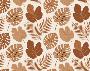 ModernAnimal And Plant Pattern Wallpaper