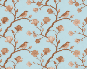 ModernAnimal And Plant Pattern Wallpaper