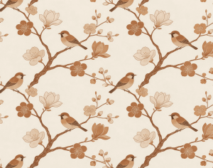 ModernAnimal And Plant Pattern Wallpaper