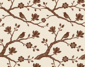ModernAnimal And Plant Pattern Wallpaper