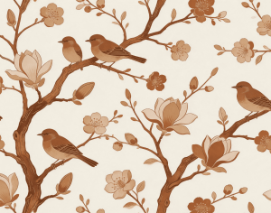ModernAnimal And Plant Pattern Wallpaper