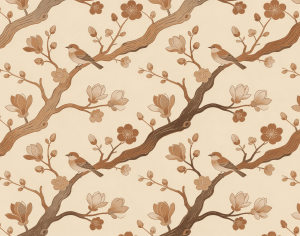 ModernAnimal And Plant Pattern Wallpaper