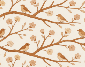 ModernAnimal And Plant Pattern Wallpaper