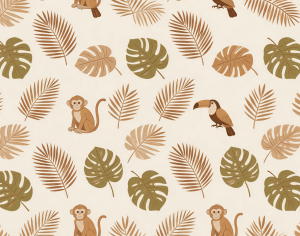 ModernAnimal And Plant Pattern Wallpaper