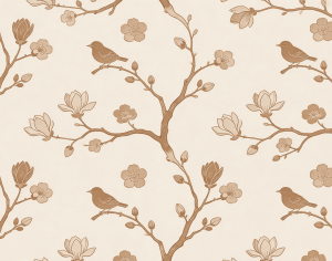 ModernAnimal And Plant Pattern Wallpaper