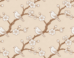 ModernAnimal And Plant Pattern Wallpaper